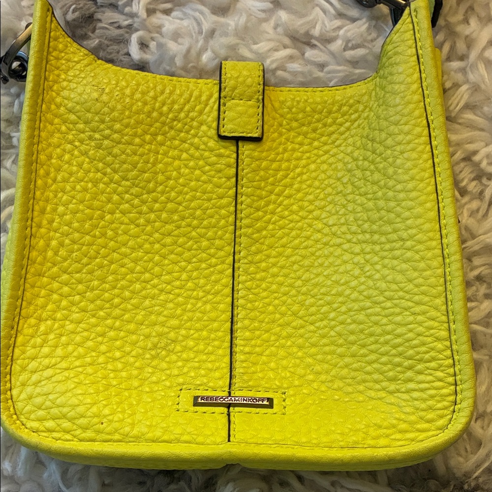 Rebecca Minkoff Neon Yellow Crossbody Bag - Picture 2 of 7
